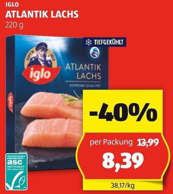 Hofer IGLO ATLANTIK LACHS 220 g Angebot