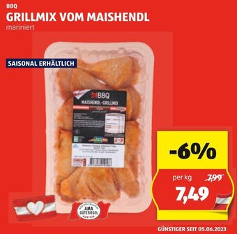 Hofer BBQ GRILLMIX VOM MAISHENDL mariniert Angebot