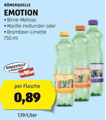Hofer RÖMERQUELLE EMOTION 750 ml Angebot
