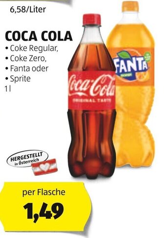 Hofer COCA COLA 1 L Angebot