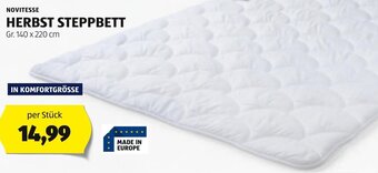 Hofer NOVITESSE HERBST STEPPBETT Gr. 140 x 220 cm Angebot