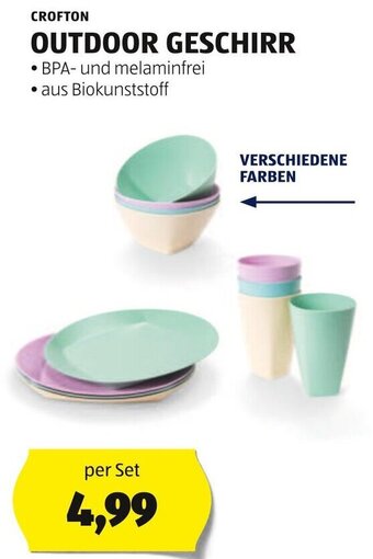Hofer CROFTON OUTDOOR GESCHIRR Angebot