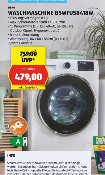 Hofer BEKO WASCHMASCHINE B5WFU58418W Angebot