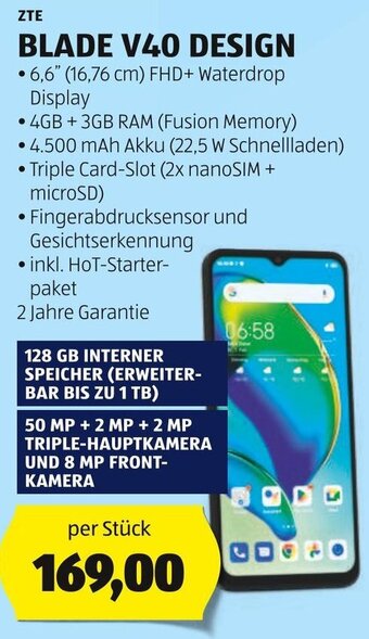 Hofer ZTE BLADE V40 DESIGN Angebot