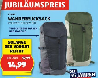 Hofer CRANE WANDERRUCKSACK Volumen: 20 | bzw. 301 Angebot