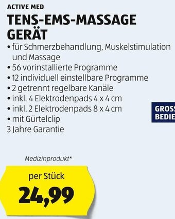 Hofer ACTIVE MED TENS-EMS-MASSAGE GERÄT Angebot