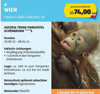 Hofer WIEN 1 NACHT ODER 2 NÄCHTE, ÜF Angebot