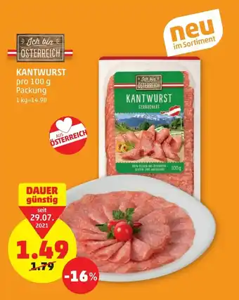 PENNY Kantwurst 100g Angebot