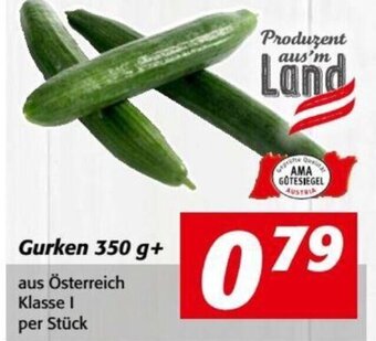 Nah&Frisch Gurken 350 g+ aus Österreich Klasse I per Stück Angebot