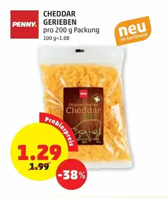 PENNY Penny Cheddar Gerieben Angebot