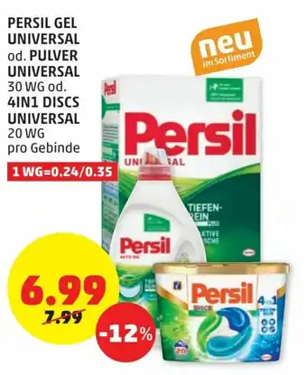 PENNY Persil Gel Universal Pulver Universal 4in1 Discs Universal Angebot