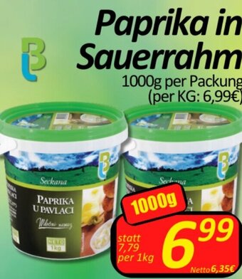 Wurstico Paprika in Sauerrahm 1000g per Packung Angebot