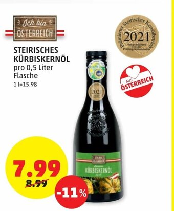 PENNY Steirisches Kurbiskernol Angebot