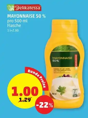 PENNY Mayonnaise 50% 500ml Angebot