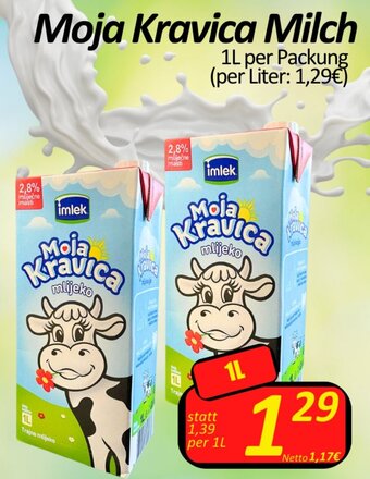 Wurstico Moja Kravica Milch 1L per Packung Angebot
