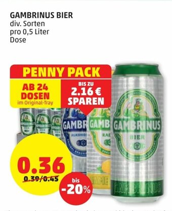 PENNY Gambrinus Bier Angebot