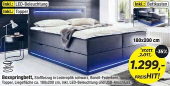 Möbel Ludwig Boxspringbett, 180 x 200 cm Angebot