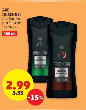 PENNY Axe Duschgel 400ml Angebot