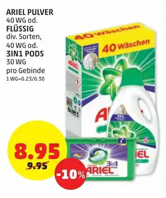 PENNY Ariel Pulver Flussig 3in1 Pods Angebot