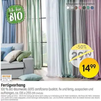 Reiter Fertigvorhang 135x255cm Angebot