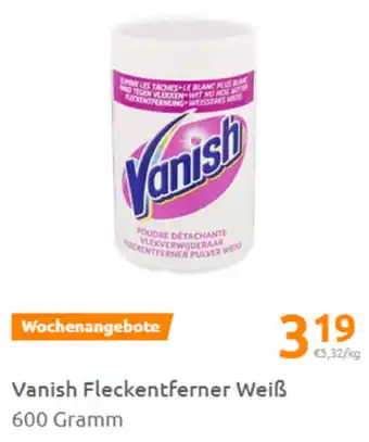 Action Vanish Fleckentferner Weiß 600 Gramm Angebot