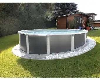 Hornbach Einbaupool stahlwandpool-set kwad supreme design rund ø 550x132 cm inkl. sandfilteranlage, skimmer, leiter, filtersand, boden Angebot