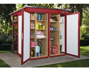 Hornbach Gartenschrank weka garten q 200x200x217 cm rot-weiß Angebot
