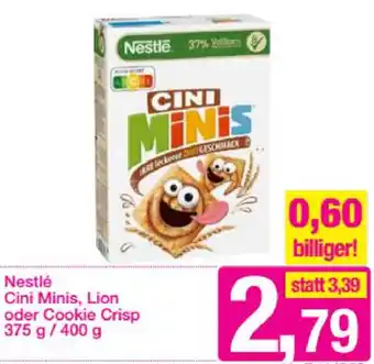 Sutterlüty Nestlé Cini Minis Lion Oder Cookie Crisp 375g/400g Angebot