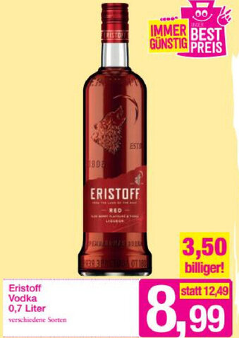 Sutterlüty Eristoff Vodka 0,7 Liter Angebot