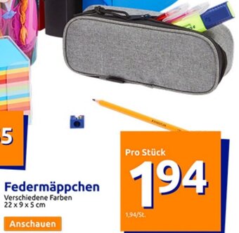 Action Federmäppchen Verschiedene Farben 22 x 9 x 5 cm Angebot