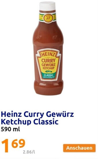 Action Heinz Curry Gewürz Ketchup Classic 590 ml Angebot