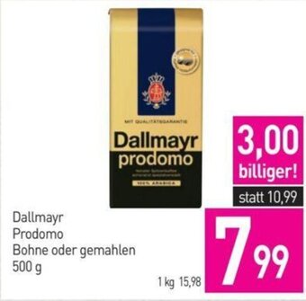 Sutterlüty Dallmayr Prodomo Bohne oder gemahlen 500 g Angebot
