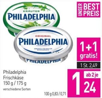 Sutterlüty Philadelphia Frischkäse 150 g / 175 g Angebot