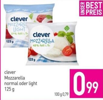 Sutterlüty clever Mozzarella normal oder light 125 g Angebot