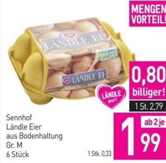Sutterlüty Sennhof Ländle Eier aus Bodenhaltung Gr. M 6 Stück Angebot