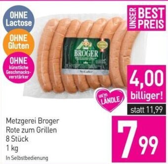 Sutterlüty Metzgerei Broger Rote zum Grillen 8 Stück 1 kg Angebot