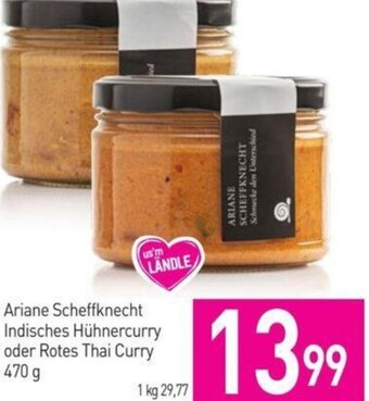 Sutterlüty Ariane Scheffknecht Indisches Hühnercurry oder Rotes Thai Curry 470 g Angebot