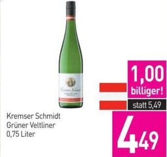 Sutterlüty Kremser Schmidt Grüner Veltliner 0,75 Liter Angebot
