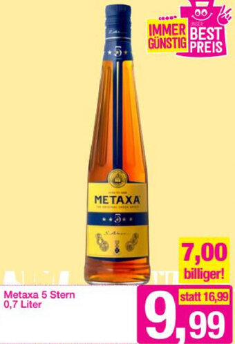 Sutterlüty Metaxa 5 Stern 0,7 Liter Angebot
