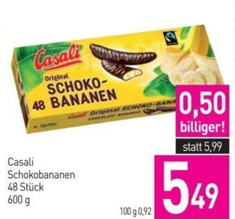 Sutterlüty Casali Schokobananen 48 Stück 600 g Angebot