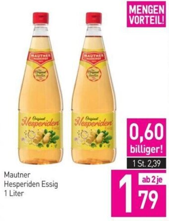 Sutterlüty Mautner Hesperiden Essig 1 Liter Angebot