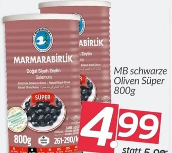 ETSAN MB schwarze Oliven Süper 800g Angebot