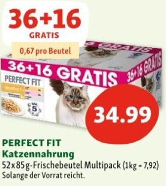 Fressnapf PERFECT FIT Katzennahrung 52x85g-Frischebeutel Multipack Angebot