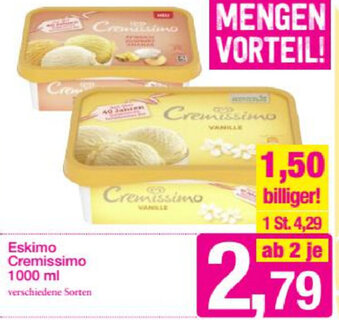 Sutterlüty Eskimo Cremissimo 1000ml Angebot