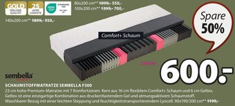 JYSK SCHAUMSTOFFMATRATZE SEMBELLA F300 90 x190/200 cm Angebot