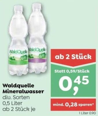 ADEG Waldquelle Mineralwasser div. Sorten 0,5 Liter Angebot