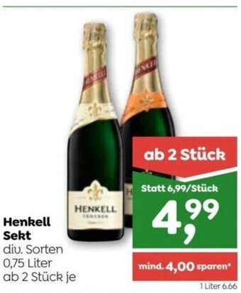 ADEG Henkell Sekt diu. Sorten 0,75 Liter Angebot