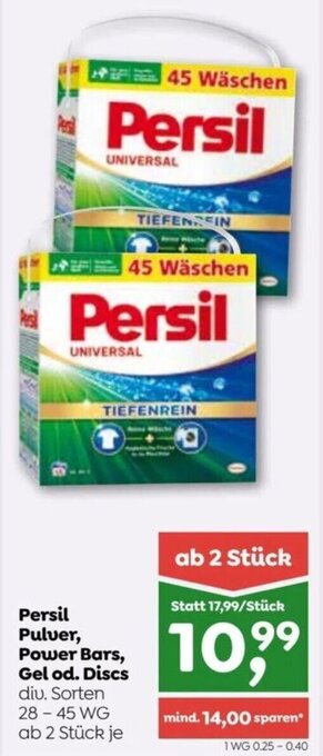 ADEG Persil Pulver, Power Bars, Gel od. Discs diu. Sorten 28-45 WG ab 2 Stück je Angebot