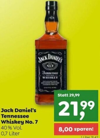 ADEG Jack Daniel's Tennessee Whiskey No. 7 40% Vol. 0,7 Liter Angebot
