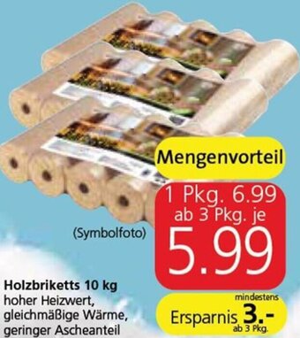 Eurospar Holzbriketts 10 kg hoher Heizwert, gleichmäßige Wärme, geringer Ascheanteil Angebot